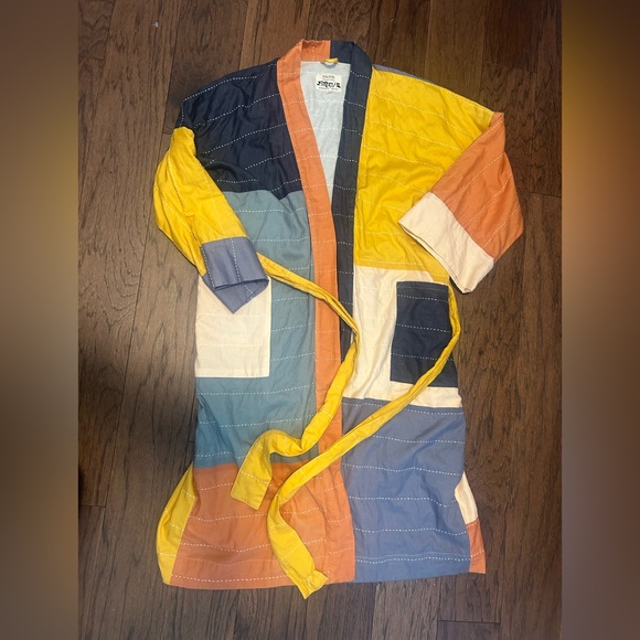 Anchal Colorblock Cotton Robe - Picture 2 of 8